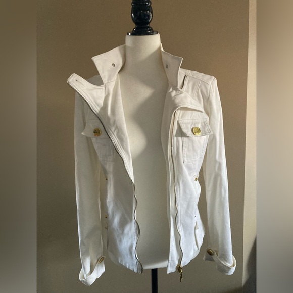 White Cotton Jacket - Picture 5 of 10